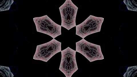 Abstract Kaleidoscope pattern with full colors. Magic mandala. 4k Stock Footage 327747294