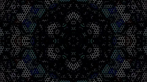 Abstract Kaleidoscope pattern with full colors. Magic mandala. 4k Video stock 327803533