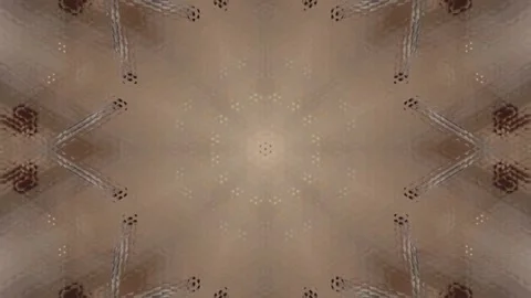 Abstract kaleidoscope pattern with geometric shapes and neutral colors Stock Footage 317619983