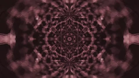 Abstract Kaleidoscope Pattern in Pink and Brown Hues Stock Footage 289131554