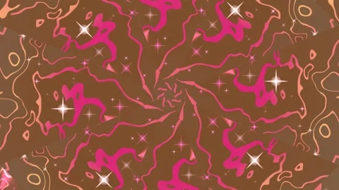 Abstract Kaleidoscope Pattern with Pink and Gold. Stock Footage 330348809