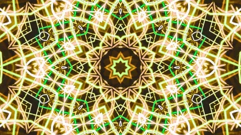 Abstract Kaleidoscope Patterns. 4K Geometric Animation Background Video stock 140990281
