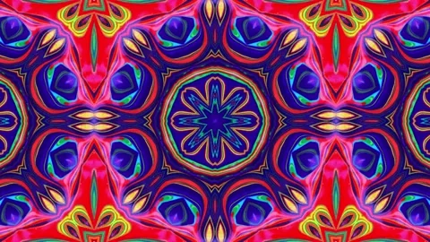 Abstract Kaleidoscope Patterns. 4K Motion Graphics Background. Stock Footage 142422087