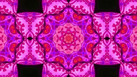 Abstract Kaleidoscope Patterns. 4K Motion Graphics Background. Stock Footage 142423341