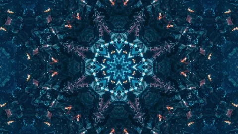 Abstract Kaleidoscope Rhythmic Color Pull Stock Footage 325154136