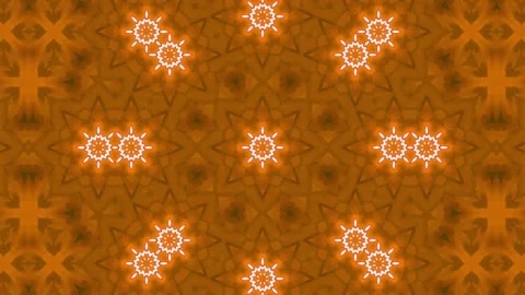 Abstract Kaleidoscope Sequence Patterns. 4K Animation Background. Stock Footage 143962119