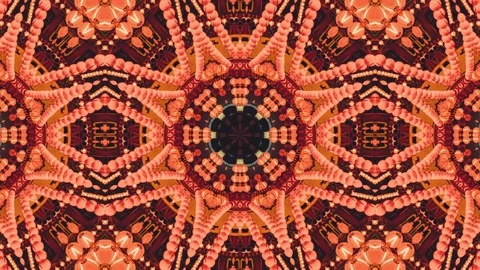 Abstract Kaleidoscope Sequence Patterns. 4K Animation Background. Stock Footage 143988597