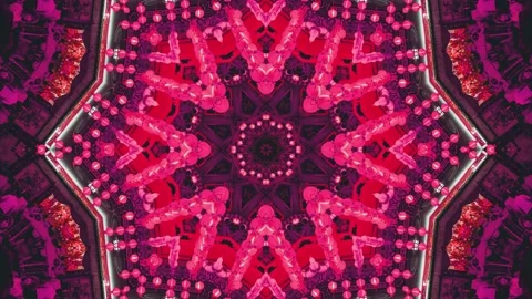 Abstract Kaleidoscope Sequence Patterns. 4K Animation Background. Stock Footage 143988848