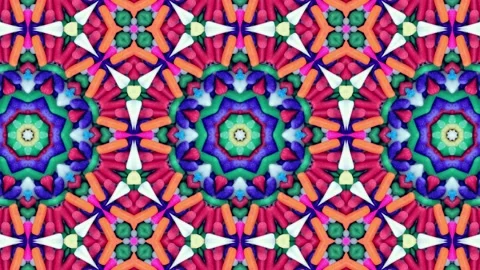 Abstract Kaleidoscope Sequence Patterns. 4K Animation Background. Stock Footage 143989423