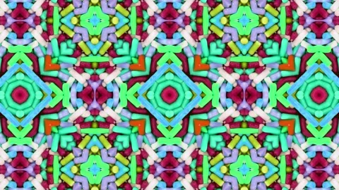 Abstract Kaleidoscope Sequence Patterns. 4K Animation Background. Stock Footage 143989630
