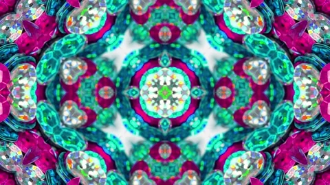 Abstract Kaleidoscope Sequence Patterns. 4K Animation Background. Stock Footage 143989986
