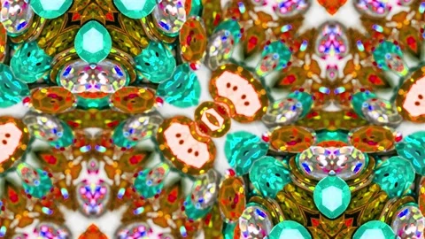 Abstract Kaleidoscope Sequence Patterns. 4K Animation Background. Stock Footage 143990093