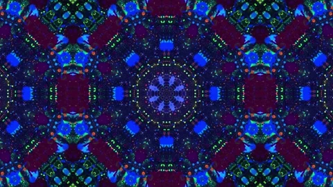 Abstract Kaleidoscope Sequence Patterns. 4K Animation Background. Stock Footage 143990627