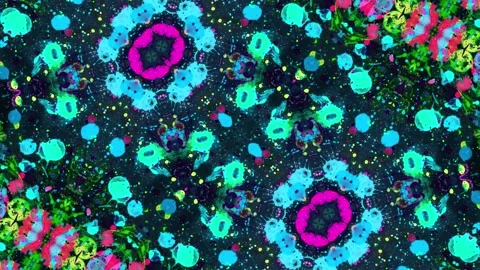 Abstract Kaleidoscope Sequence Patterns. 4K Animation Background. Stock Footage 143990908