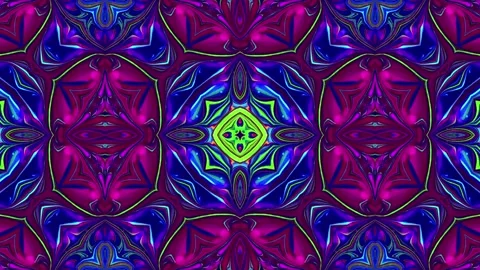 Abstract Kaleidoscope Sequence Patterns. 4K Animation Background. Stock Footage 143991250