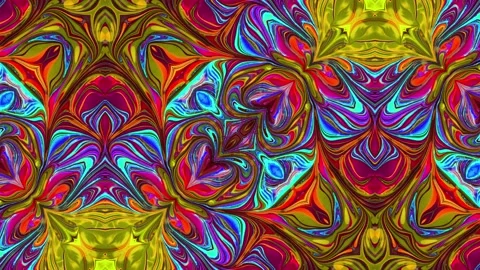 Abstract Kaleidoscope Sequence Patterns. 4K Animation Background. Stock Footage 143991362
