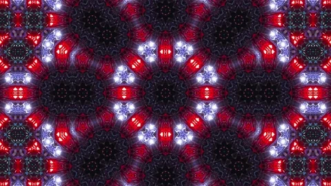 Abstract Kaleidoscope Sequence Patterns. 4K Animation Background. Stock Footage 143991896