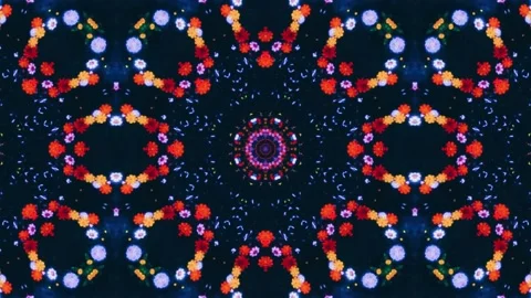 Abstract Kaleidoscope Sequence Patterns. 4K Animation Background. Stock Footage 143992370