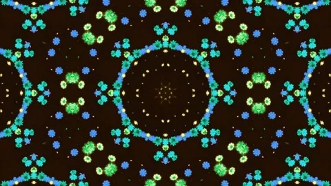 Abstract Kaleidoscope Sequence Patterns. 4K Animation Background. Stock Footage 143993799