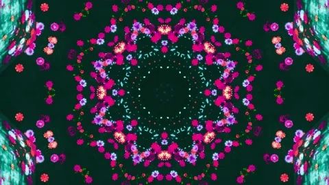Abstract Kaleidoscope Sequence Patterns. 4K Animation Background. Stock Footage 143993800