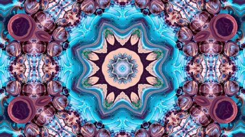 Abstract Kaleidoscope Sequence Patterns. 4K Animation Background. Stock Footage 143995547