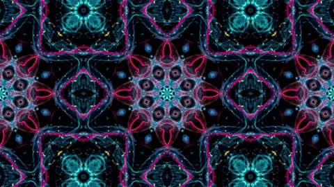 Abstract Kaleidoscope Sequence Patterns. 4K Animation Background. Stock Footage 143996560