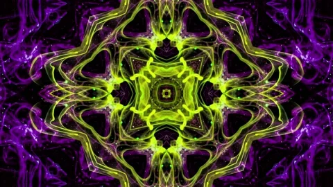 Abstract Kaleidoscope Sequence Patterns. 4K Animation Background. Stock Footage 143997278