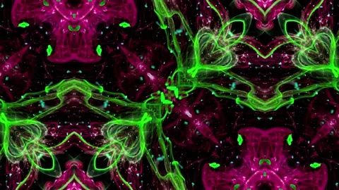 Abstract Kaleidoscope Sequence Patterns. 4K Animation Background. Stock Footage 143997289