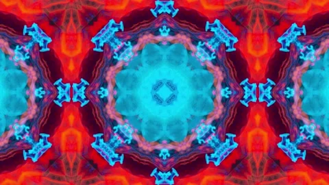 Abstract Kaleidoscope Sequence Patterns. 4K Animation Background. Stock Footage 143998309