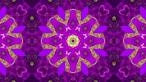 Abstract Kaleidoscope Sequence Patterns. 4K Animation Background. Stock Footage 143998582