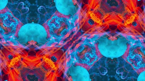 Abstract Kaleidoscope Sequence Patterns. 4K Animation Background. Stock Footage 143998586