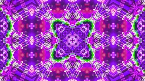 Abstract Kaleidoscope Sequence Patterns. 4K Animation Background. Stock Footage 143998999