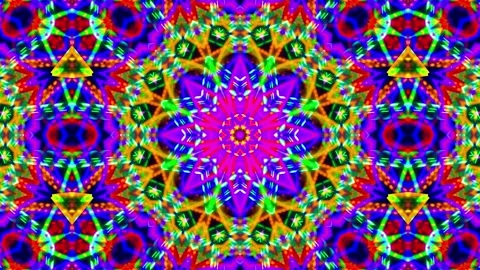 Abstract Kaleidoscope Sequence Patterns. 4K Animation Background. Stock Footage 143999661