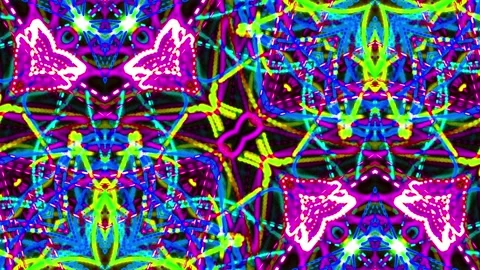Abstract Kaleidoscope Sequence Patterns. 4K Animation Background. Stock Footage 143999809