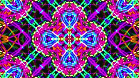 Abstract Kaleidoscope Sequence Patterns. 4K Animation Background. Stock Footage 143999815