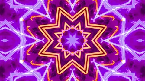 Abstract Kaleidoscope Sequence Patterns. 4K Animation Background. Stock Footage 144650425