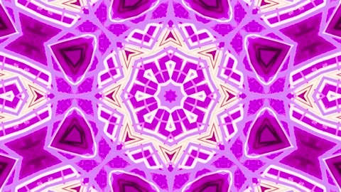 Abstract Kaleidoscope Sequence Patterns. 4K Animation Background. Stock Footage 144650773