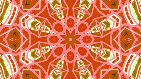 Abstract Kaleidoscope Sequence Patterns. 4K Animation Background. Stock Footage 144651175