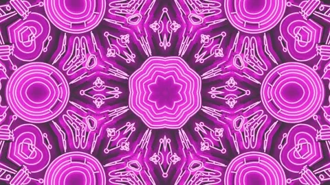 Abstract Kaleidoscope Sequence Patterns. 4K Animation Background. Stock Footage 144651481