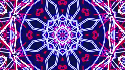 Abstract Kaleidoscope Sequence Patterns. 4K Animation Background. Stock Footage 144651678
