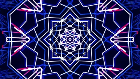 Abstract Kaleidoscope Sequence Patterns. 4K Animation Background. Stock Footage 144652208
