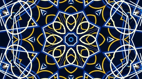 Abstract Kaleidoscope Sequence Patterns. 4K Animation Background. Stock Footage 144652213