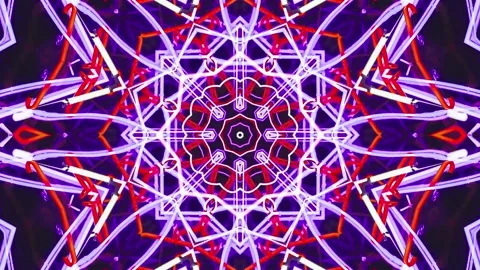 Abstract Kaleidoscope Sequence Patterns. 4K Animation Background. Stock Footage 144652220