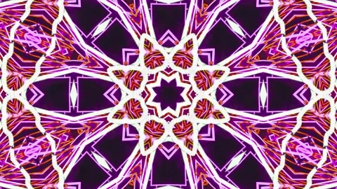 Abstract Kaleidoscope Sequence Patterns. 4K Animation Background. Stock Footage 144652225