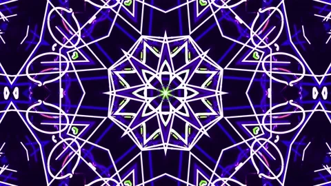 Abstract Kaleidoscope Sequence Patterns. 4K Animation Background. Stock Footage 144652304