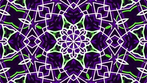 Abstract Kaleidoscope Sequence Patterns. 4K Animation Background. Stock Footage 144652326
