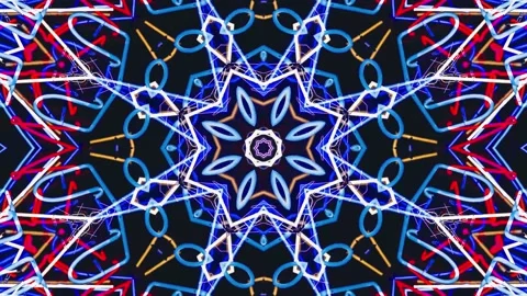 Abstract Kaleidoscope Sequence Patterns. 4K Animation Background. Stock Footage 144652331