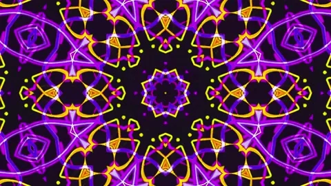 Abstract Kaleidoscope Sequence Patterns. 4K Animation Background. Stock Footage 144652349