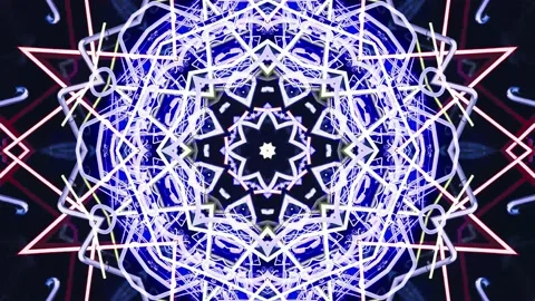 Abstract Kaleidoscope Sequence Patterns. 4K Animation Background. Stock Footage 144652473