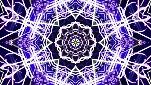 Abstract Kaleidoscope Sequence Patterns. 4K Animation Background. Stock Footage 144652477